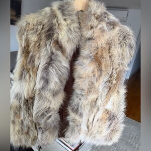 Women's coyote fur vest